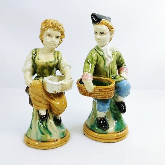 Victorian Ceramic Figurines Male & Female Pair - Picture 11 of 12